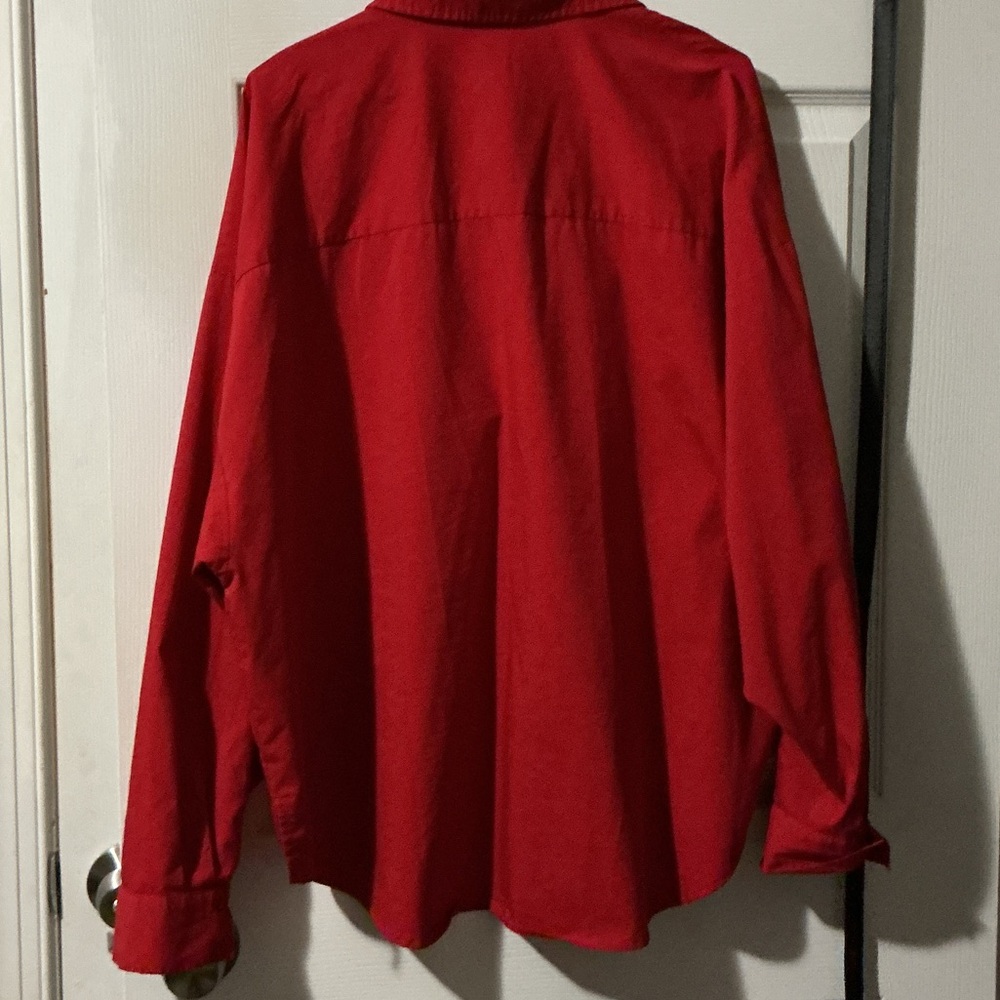 Express Vibrant Red Collared Shirt - Picture 4 of 6